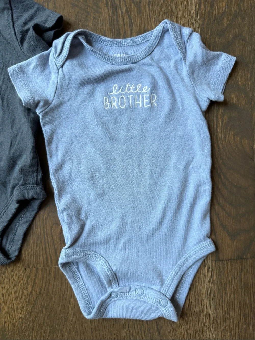 Carter's Blue & Navy 'Little Brother' 3-Pack Baby Bodysuits